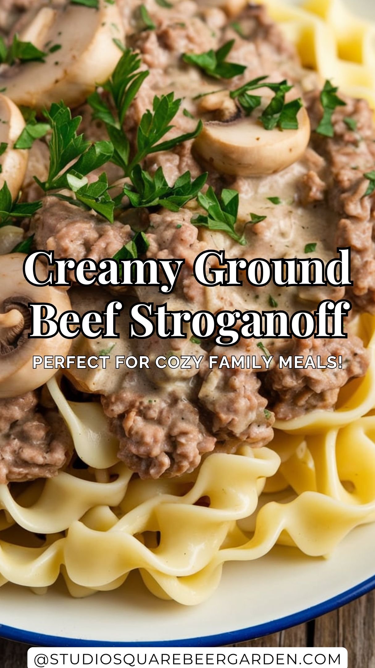 Comfort food at its best! This Easy Ground Beef Stroganoff Recipe is creamy, hearty, and perfect for cozy dinners. A must-try for fans of ground beef recipes for dinner and simple beef recipes! #GroundBeefRecipesForDinner #BeefRecipesEasy #RecipesForDinner