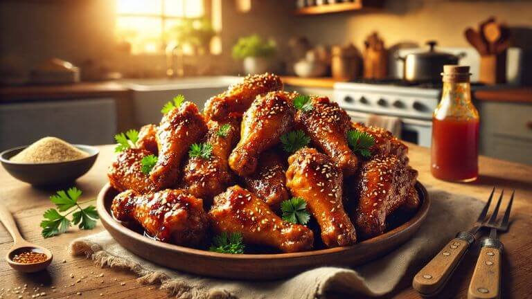 Crispy Honey Garlic Chicken Wings Recipe Sweet, Sticky & Delicious!