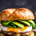 Steak, Egg and Cheese Bagel with Avocado