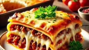 Cheesy Beef Lasagna