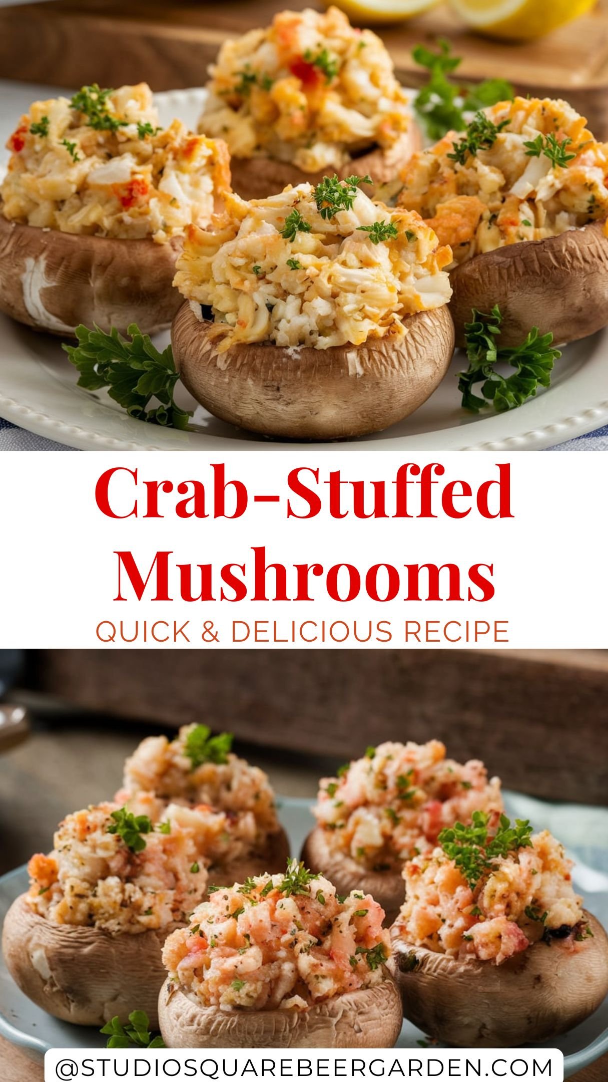 Crab-Stuffed Mushrooms 