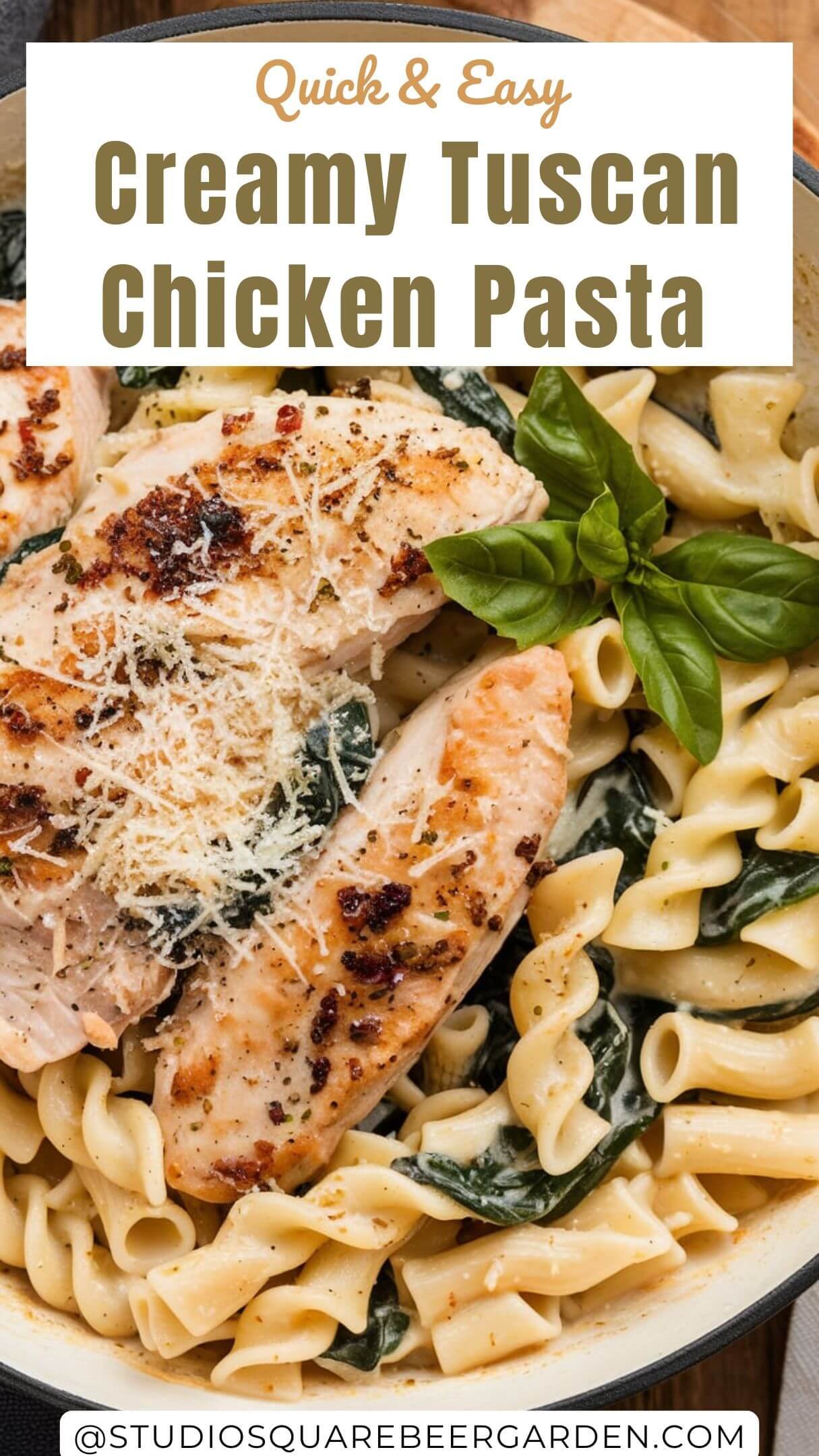 Creamy Tuscan Chicken Pasta Pinterest