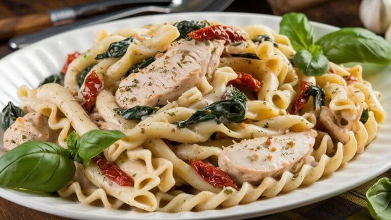 Creamy Tuscan Chicken Pasta Recipe