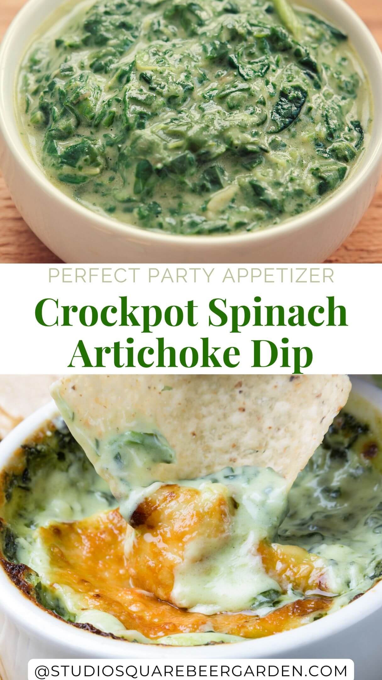 Try this slow cooker spinach artichoke dip for a creamy, cheesy, and flavorful appetizer! A perfect crockpot recipe for holidays, game days, or any occasion where a delicious dip is a must. Serve with chips, veggies, or bread! #SpinachArtichokeDipRecipe #CrockPotDips #ArtichokeDipRecipe