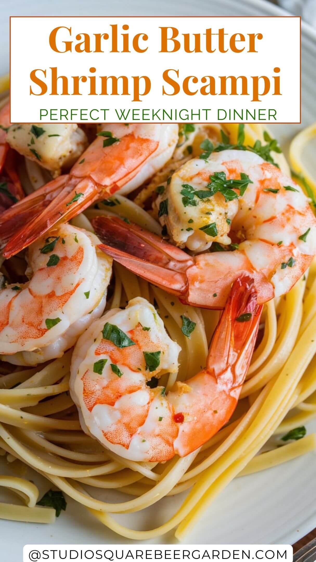 This garlic butter shrimp scampi is the ultimate quick dinner recipe! Packed with buttery garlic flavors, this dish is perfect for pasta lovers or a low-carb option with zoodles. #GarlicButterShrimpScampi #ShrimpRecipes #WeeknightMeals