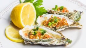 Grilled Oysters with Parmesan Garlic Butter