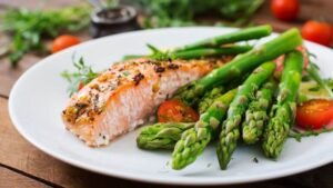 Grilled Salmon with Asparagus recipe