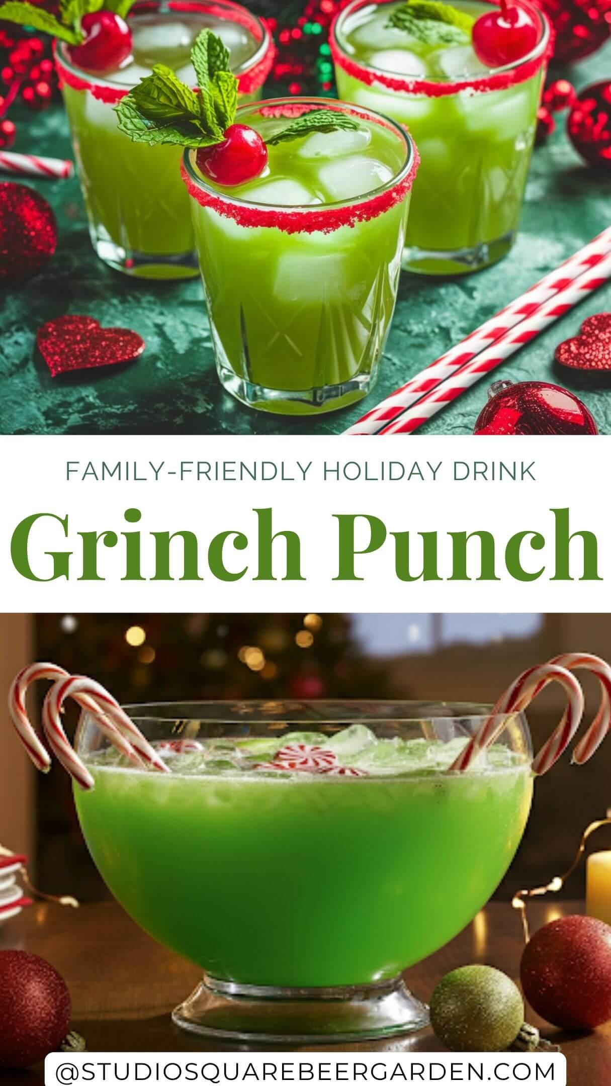 Whip up this easy Grinch punch for a fun and festive addition to your holiday celebrations! With its vibrant color and sweet flavors, it’s a hit for all ages. #GrinchPunchRecipe #ChristmasPunch #HolidayDrinkIdeas