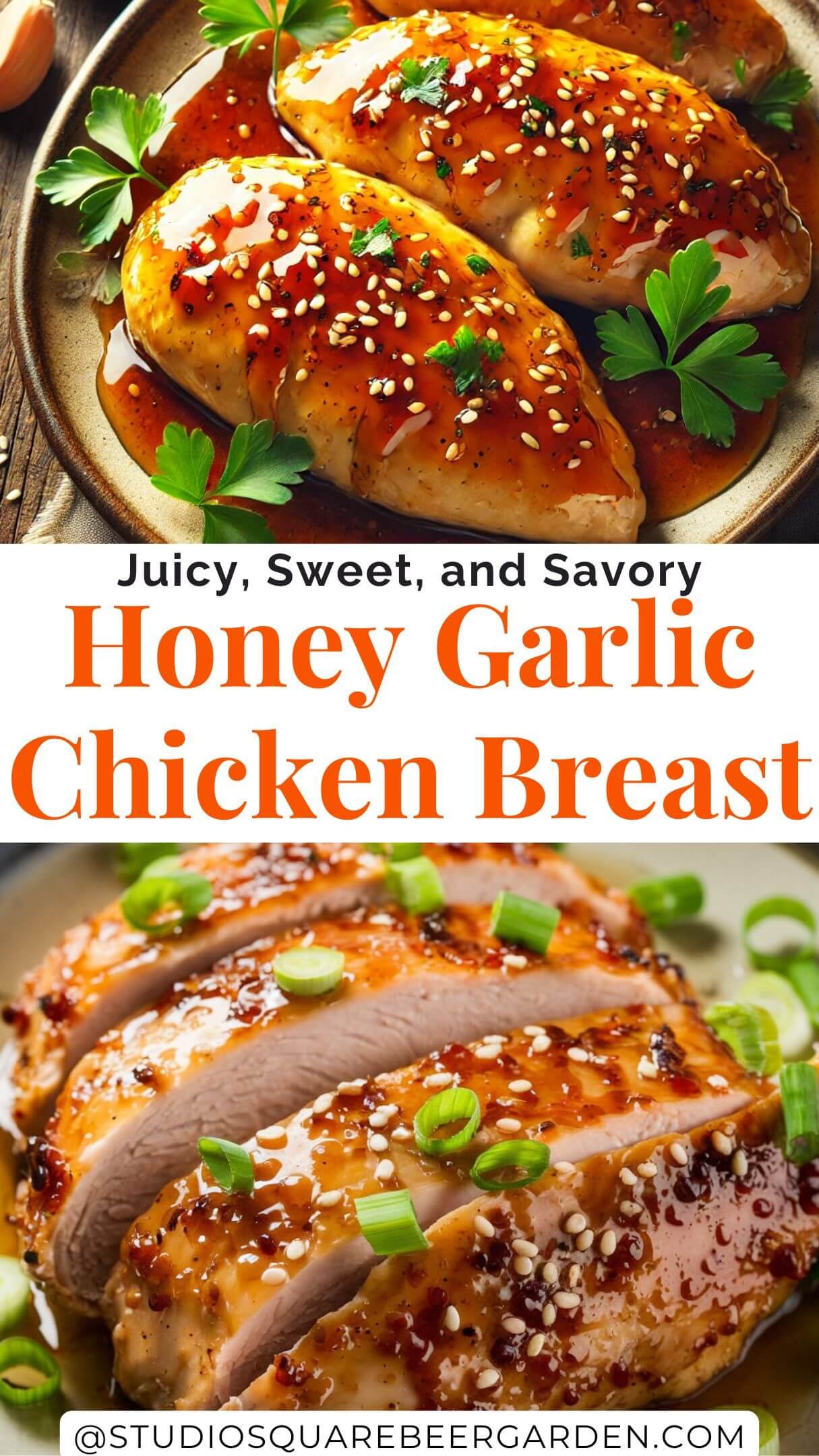 Juicy and flavorful, this Honey Garlic Chicken Breast Recipe is a perfect blend of sweet and savory! Made in one pan, it’s ideal for quick weeknight dinners or meal prep. #HoneyGarlicChicken #EasyChickenRecipe #WeeknightDinners