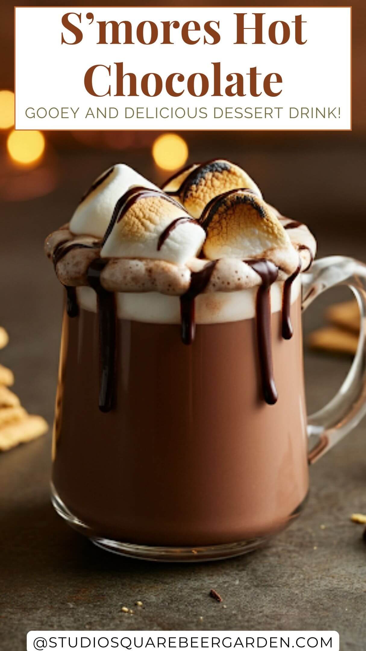 This S’mores Hot Chocolate Recipe is a must-try for the holidays! Topped with toasted marshmallows and graham cracker crumbs, it’s a fun and festive drink for everyone. #S’moresHotChocolateRecipe #WinterTreats #HolidayDrinks