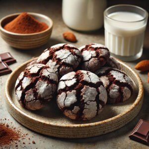 Vegan Chocolate Crinkle Cookies