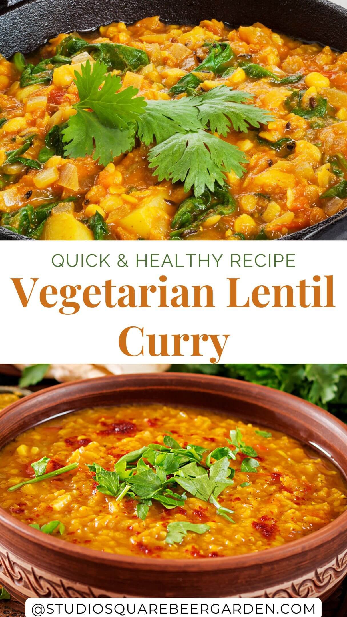 Ready for a hearty meal that’s also healthy? This vegan lentil curry is bursting with India-inspired flavors and wholesome ingredients. A simple veg dish that's perfect for weeknight dinners or entertaining guests! #LentilCurry #VeganCurryRecipes #VegDishes #HeartyMeal 