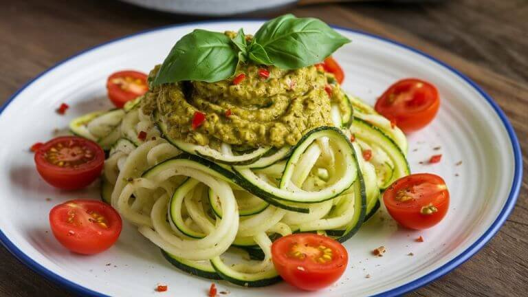 Zucchini Noodles with Pesto