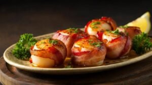 Bacon-Wrapped Scallops with Chili Butter