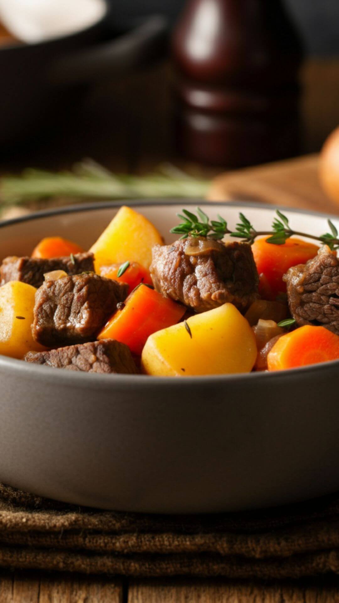 This hearty and comforting stew is packed with rich flavors and tender beef, making it perfect for a cozy dinner. It’s easy to prepare and satisfies the whole family with its warm, homey taste.