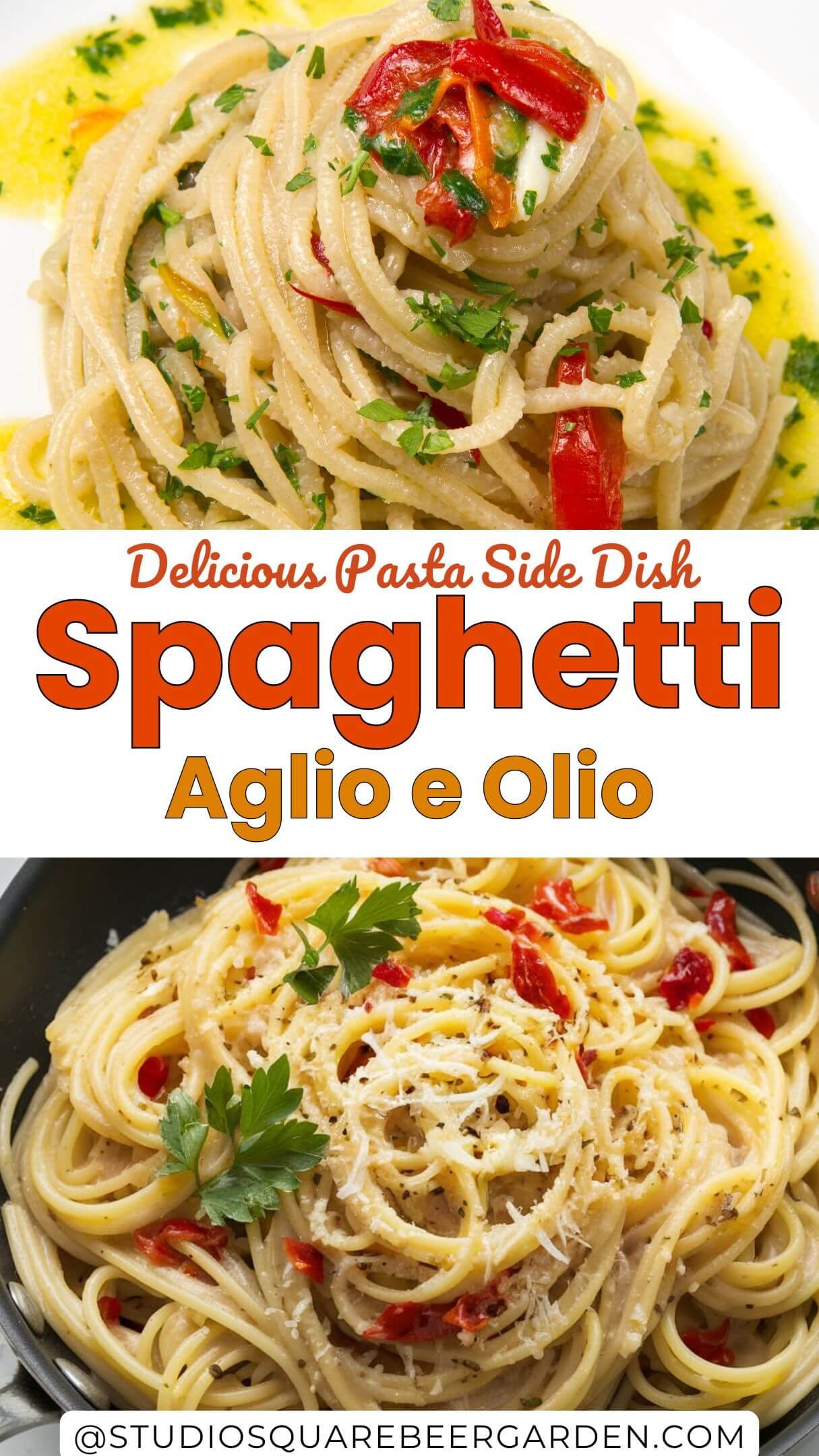 Elevate your pasta game with this classic spaghetti aglio e olio recipe! Light, flavorful, and made with olive oil and garlic, it’s perfect as a main or side dish. #AglioEOlio #PastaSides #PastaWithOlives