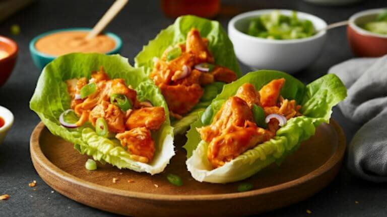 Buffalo Chicken Lettuce Wraps