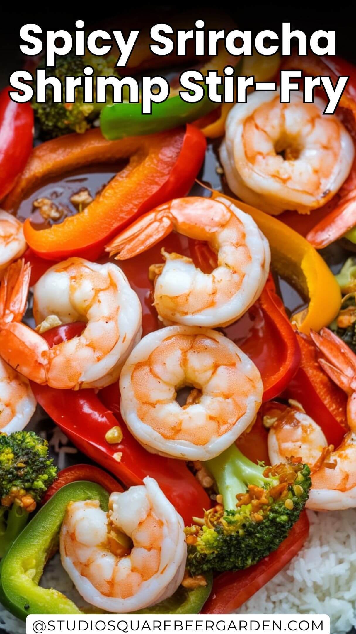 This spicy Sriracha shrimp stir-fry is the perfect quick and flavorful dinner! Juicy shrimp, crisp veggies, and a tangy Sriracha sauce make this dish a must-try. #ShrimpStirFry #SpicyStirFry #EasyDinnerRecipes