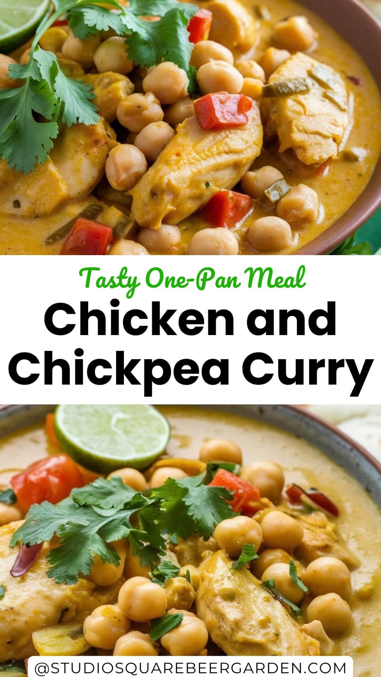 This easy chicken and chickpea curry is a one-pot meal that’s packed with bold flavors! Ready in under 30 minutes, it’s ideal for busy weeknights. #OnePotMeals #ChickpeaCurryRecipe #EasyChickenCurry

