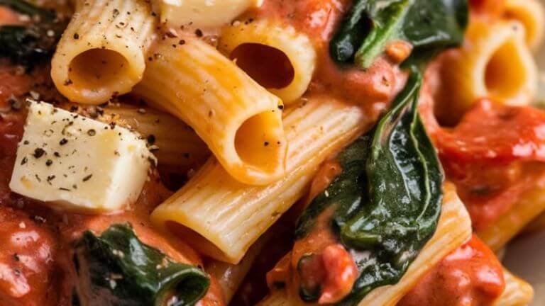 Creamy Tomato and Spinach Pasta Recipe