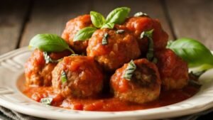 Crockpot Turkey Meatballs in Tomato Sauce