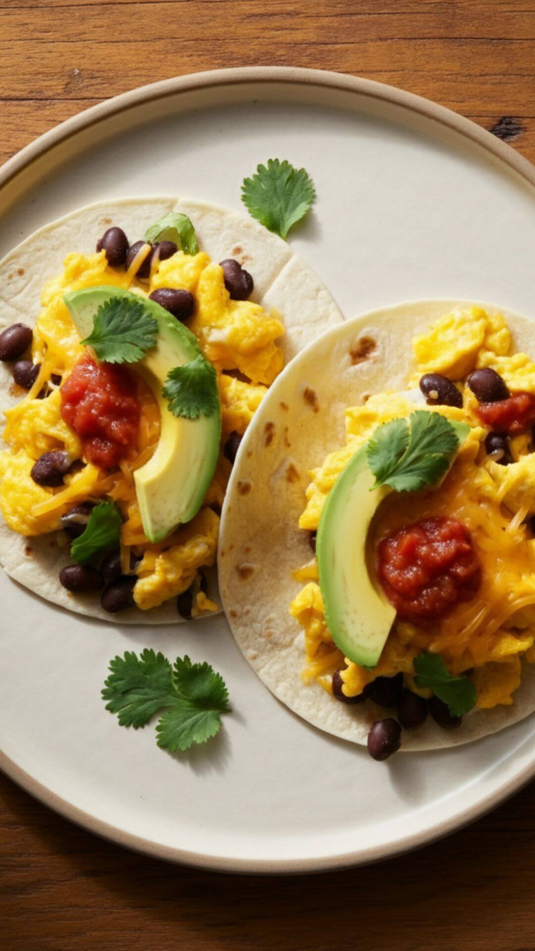 Egg and Black Bean Breakfast Tacos