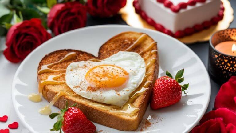 Egg In a Heart Toast