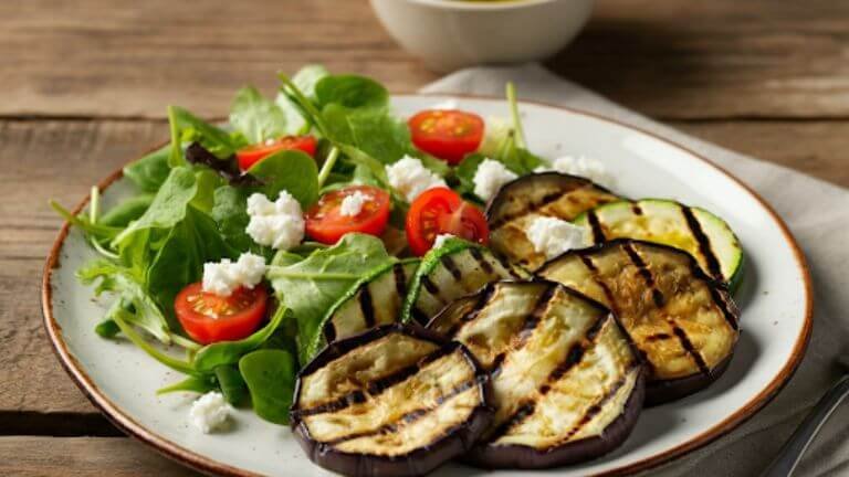 Grilled Eggplant and Zucchini Salad