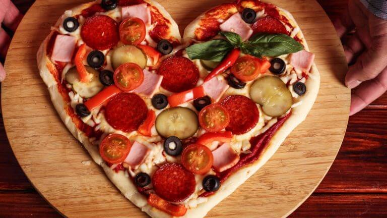 Heart-Shaped Pizza