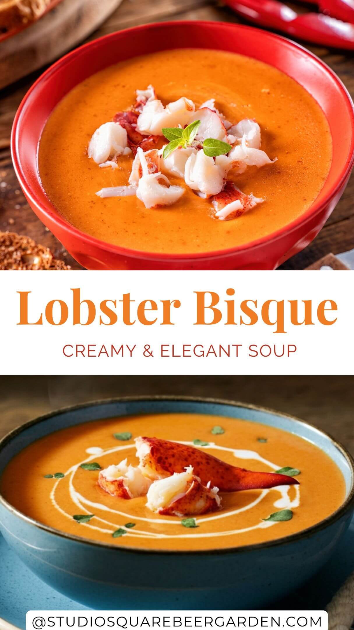 This creamy lobster bisque recipe is the ultimate seafood indulgence! Serve it alongside ahi tuna dipping sauce or a seared tuna steak for an unforgettable dining experience. #LobsterBisque #FreshTunaRecipes #SeafoodSoup