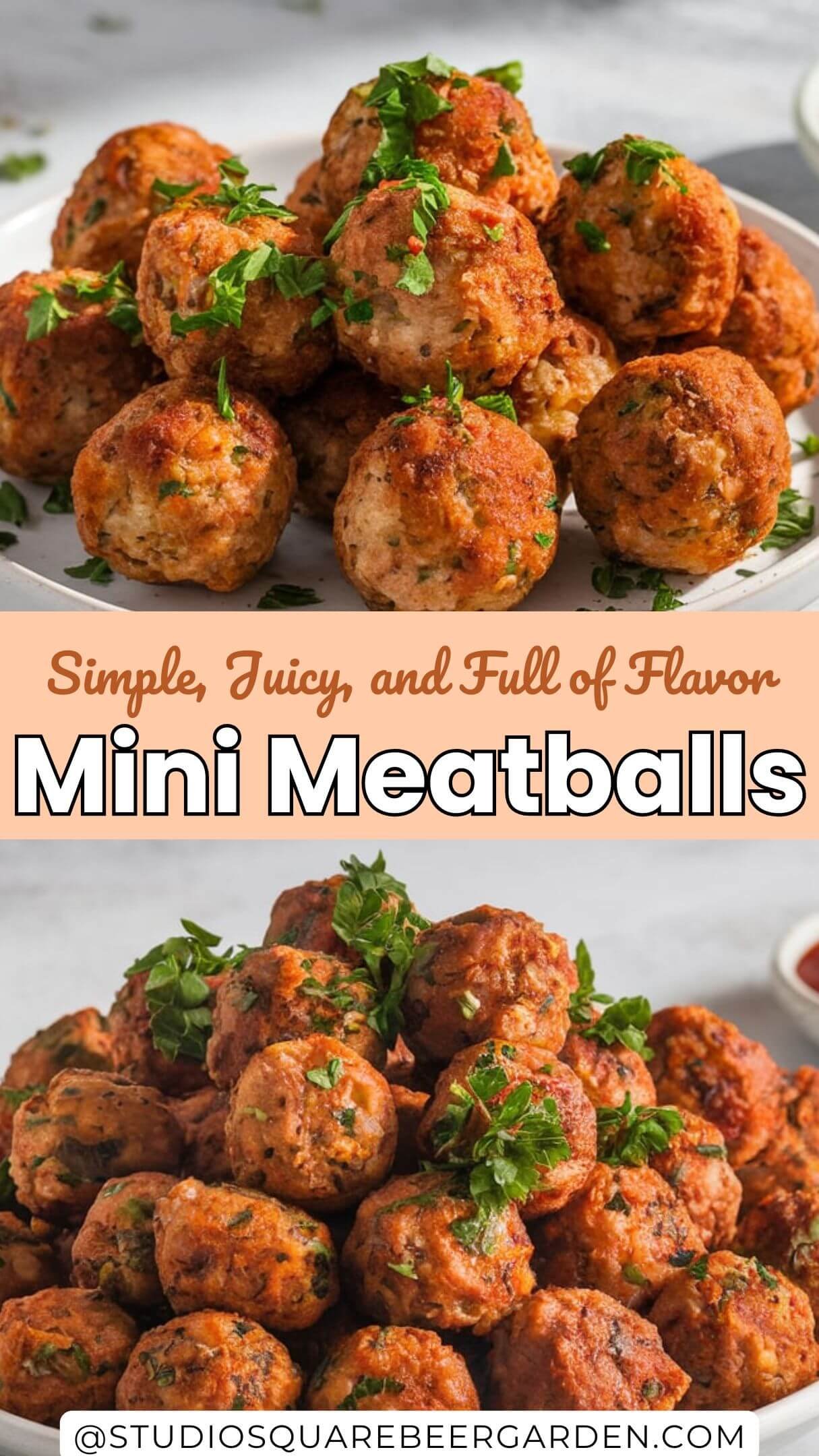 These mini meatballs are the best ever! Juicy, flavorful, and easy to make, they're perfect for appetizers, pasta dishes, or snacks. Try this easy meatball recipe today! #BestEverMeatballs #MeatballRecipe #MeatballsEasy