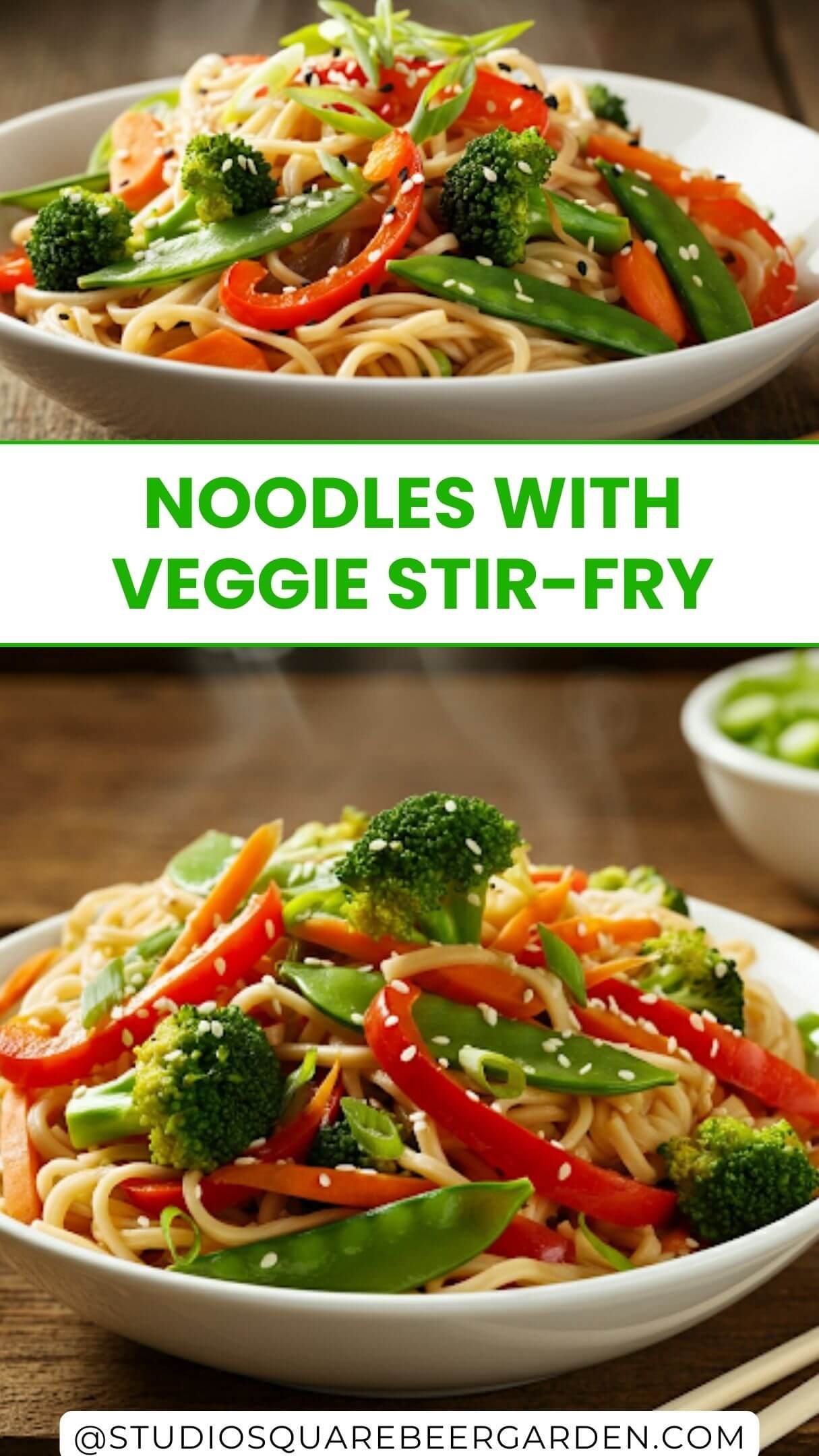 this Noodles with Veggie Stir-Fry Recipe! It’s loaded with vibrant vegetables and perfectly cooked noodles for a satisfying, healthy dish. Great for vegetarians and veggie lovers! 