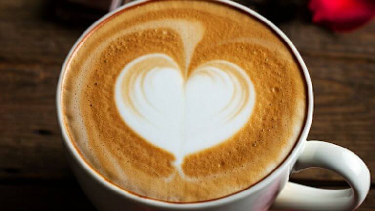 Perfect Classic Cappuccino with a Heart-Shaped Froth