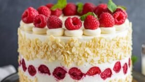 Perfect White Chocolate Almond Raspberry Cake Recipe