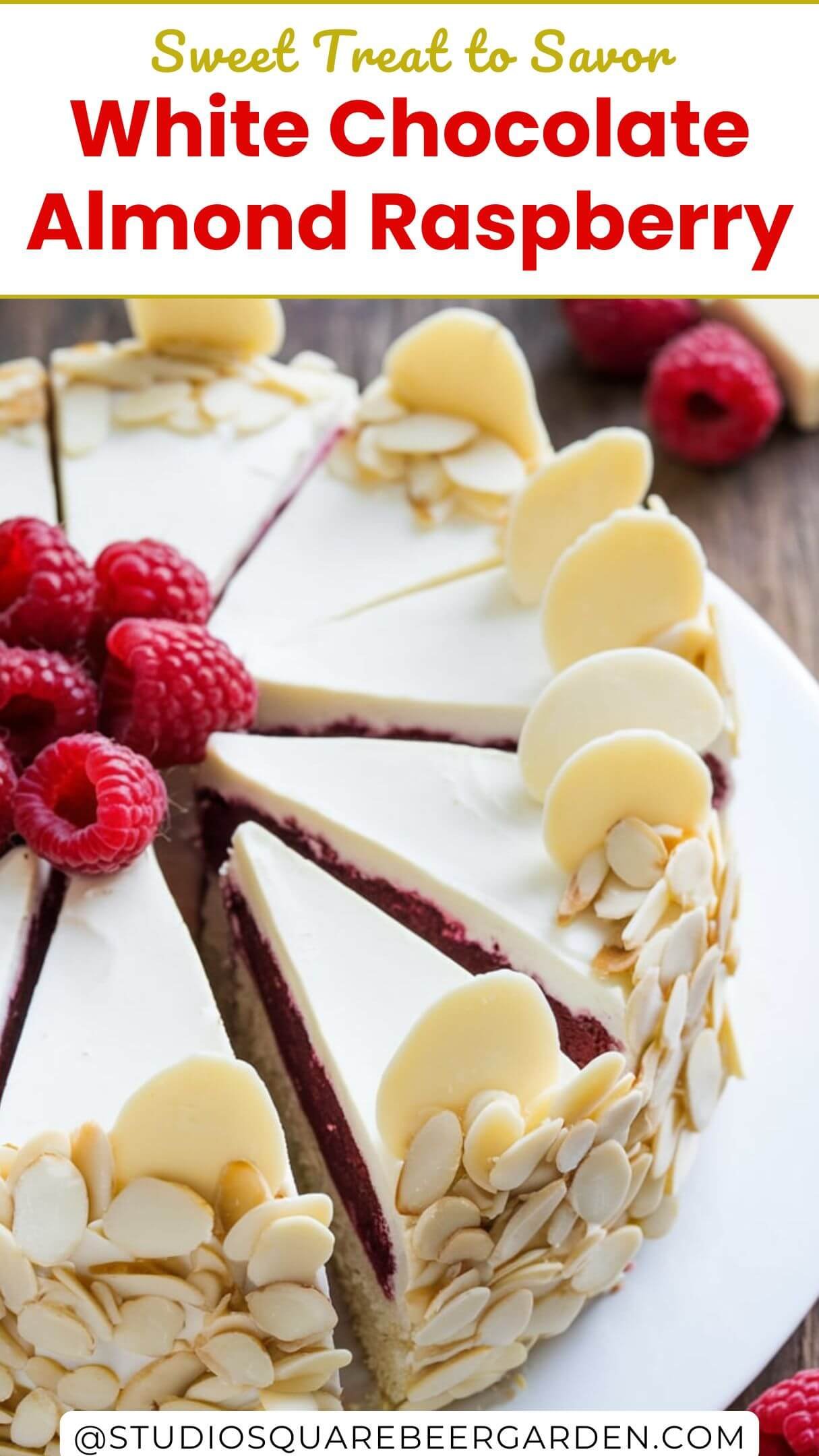 This Perfect White Chocolate Almond Raspberry Cake is an elegant and irresistible treat! With layers of creamy white chocolate, nutty almond flavor, and fresh raspberries, it’s the ultimate dessert to impress your guests. Simple to make and impossible to resist!