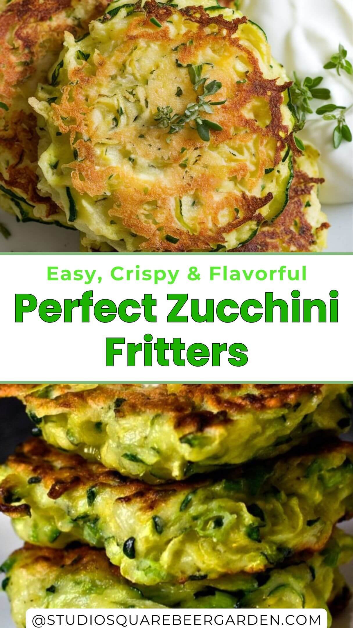 This zucchini fritter recipe is the perfect way to use up your extra zucchini. Infused with basil, these crispy fritters are a savory delight.