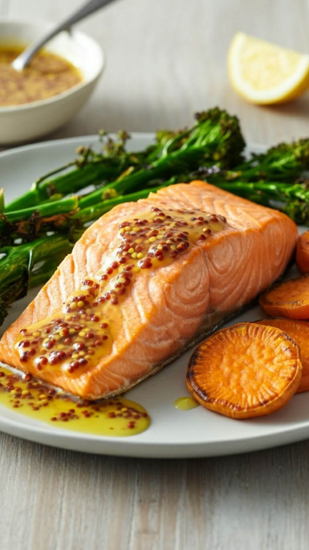 A vibrant and healthy Salmon & Veggie Bowl featuring perfectly seared salmon, colorful roasted vegetables