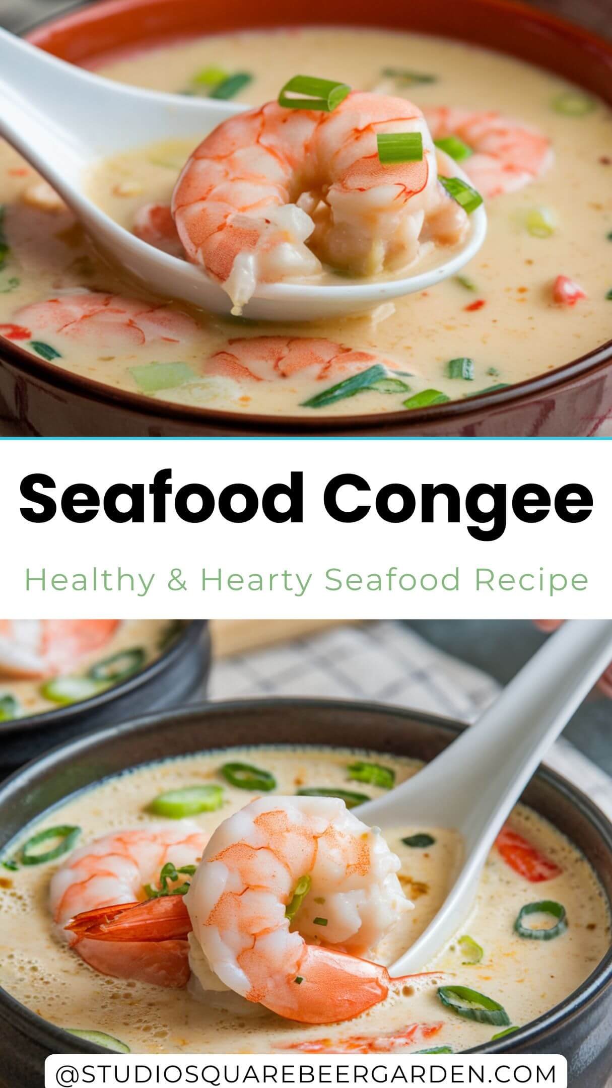 This Seafood Congee is the ultimate comfort food with a seafood twist! A rich and savory rice porridge, filled with shrimp, scallops, and fish, perfect for cozy meals. The soothing flavors make it an ideal choice for a hearty, healthy dish.