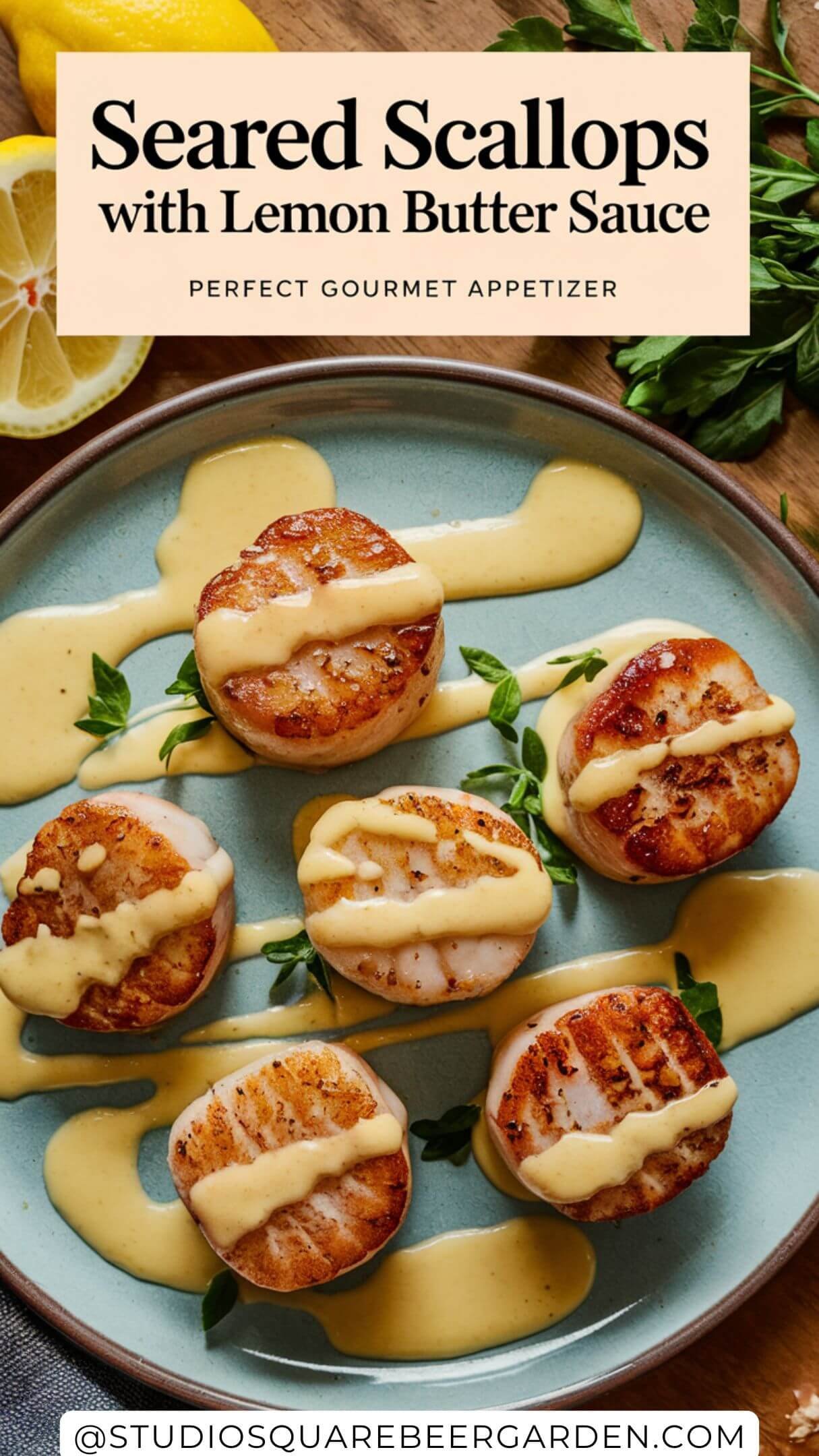 Seared Scallops with Lemon Butter Sauce