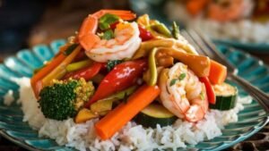 Shrimp Stir-Fry with Brown Rice