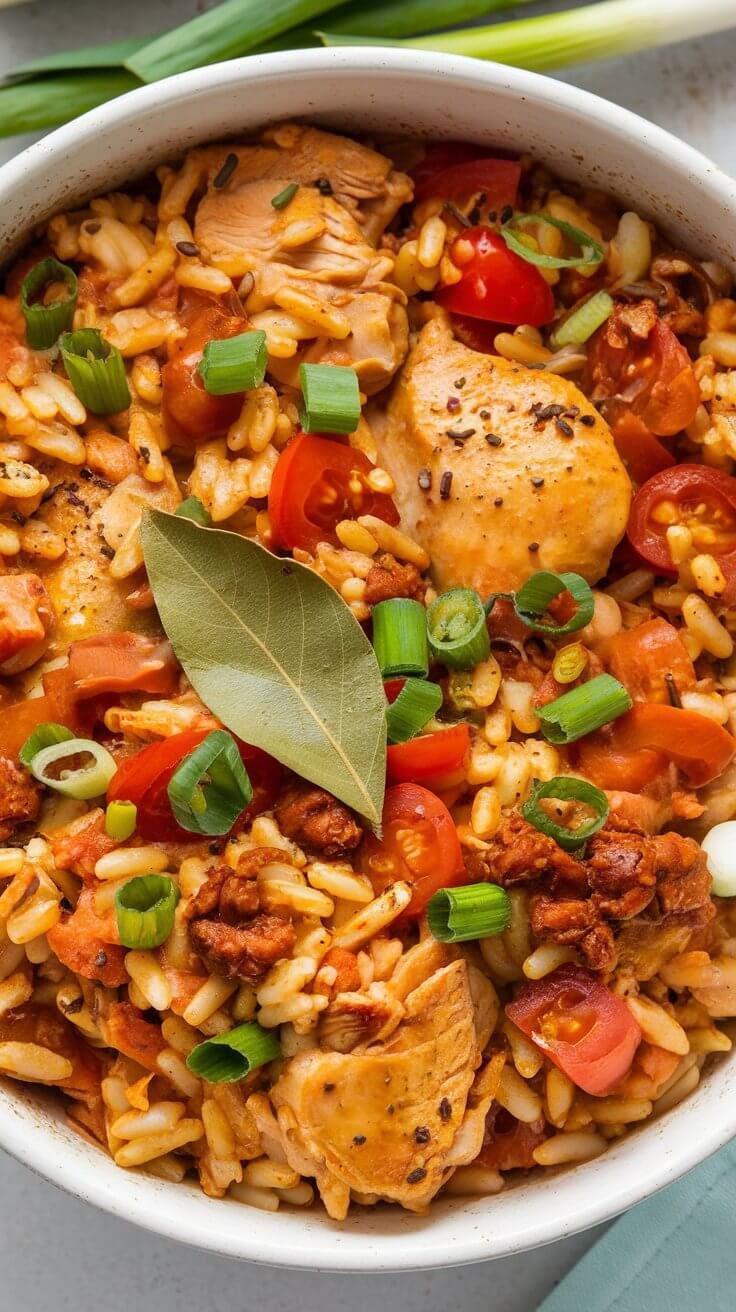 Spicy Chicken Jambalaya is a perfect pick for busy weeknights. This dish combines chicken, rice, and colorful veggies in one pot, making cleanup a breeze! With its bold flavors and comforting texture, it’s sure to become a family favorite.