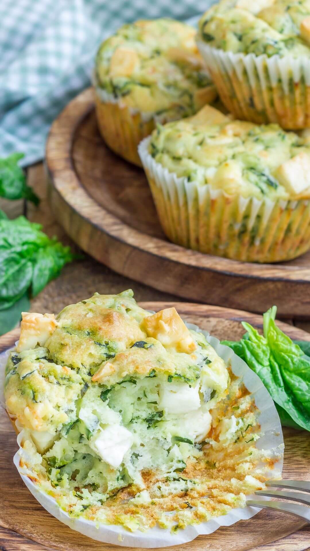 Spinach & Feta Egg Muffins: A healthy and protein-packed breakfast option, featuring fluffy eggs, fresh spinach, and tangy feta cheese, perfect for meal prep or on-the-go mornings.