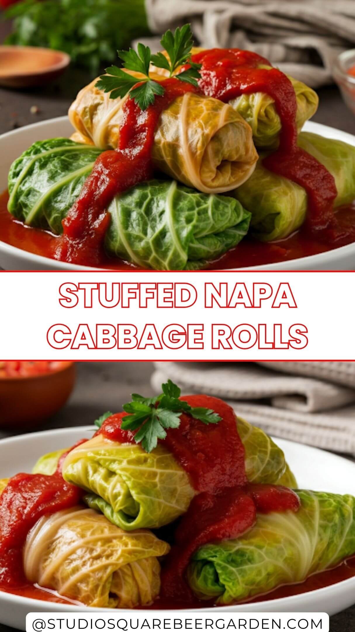 This easy stuffed Napa cabbage rolls recipe is packed with nutritious ingredients and bold flavors. Perfect for anyone looking for a low-calorie yet satisfying dinner. Pair it with rice or enjoy on its own for a light meal. #StuffedCabbageRolls #HealthyDinner #LowCalorieMeals #CabbageRecipes #FlavorfulEats