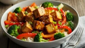 Teriyaki Tofu and Vegetable Bowl Recipe