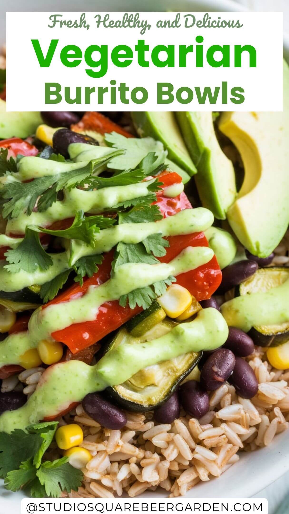 Try this easy vegetarian burrito bowl recipe! It’s loaded with plant-based protein, fresh veggies, and flavorful toppings, making it great for meal prep or weeknight dinners.