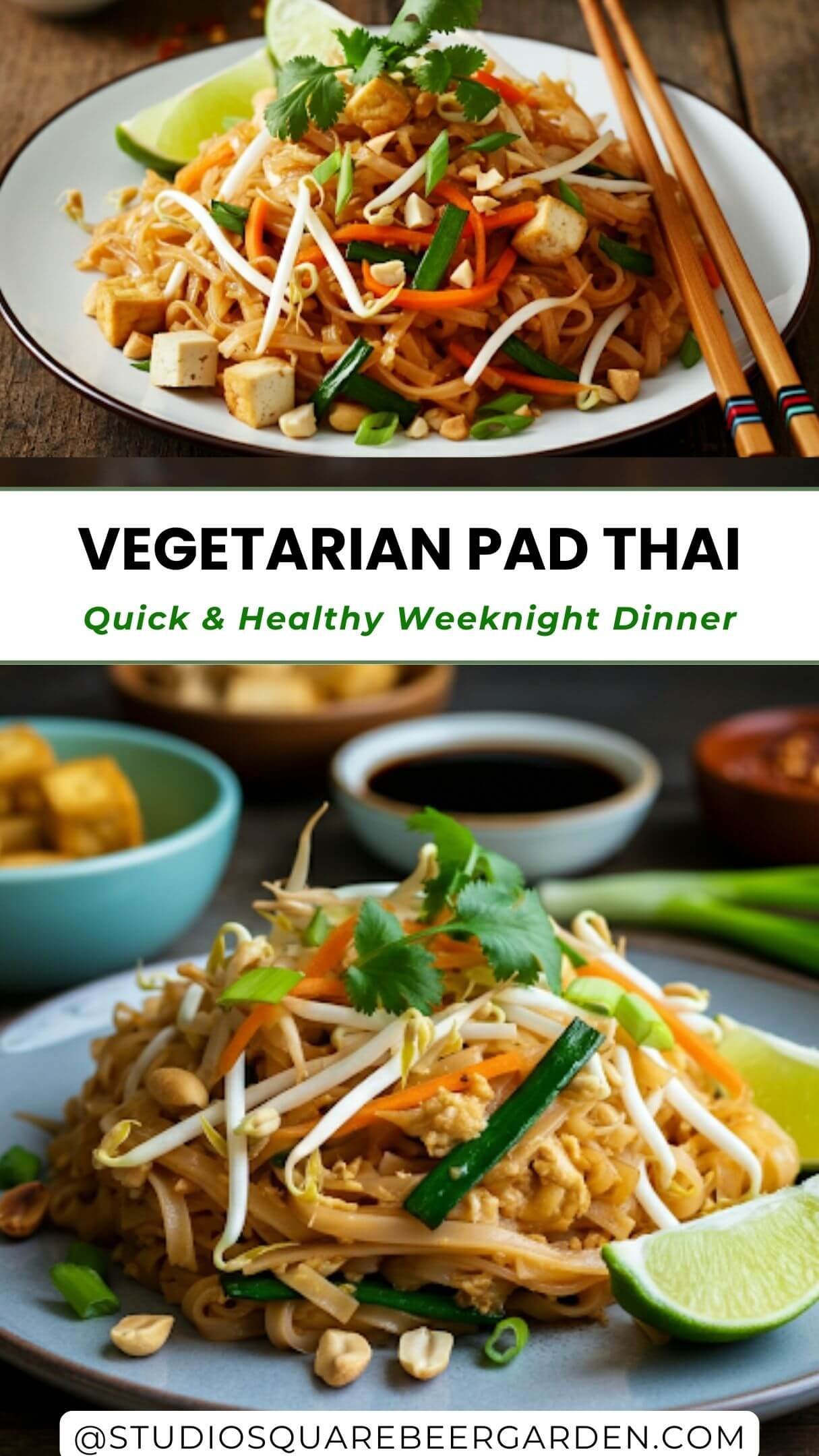 Vegetarian Pad Thai Recipe! Loaded with veggies, tofu, and classic Thai flavors, it’s a healthy and satisfying choice for Meat-Free Mondays or any day of the week. 