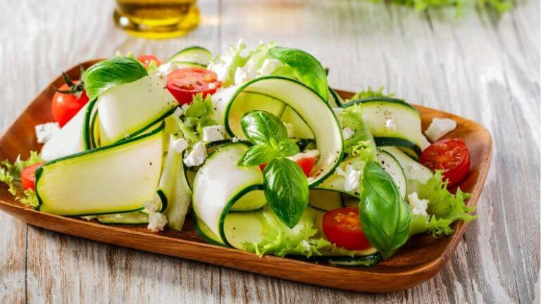 Zucchini Pecorino and Basil Salad