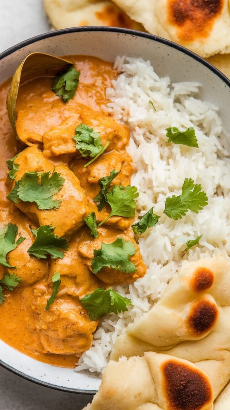 Butter chicken curry is a cozy dish that brings warmth to any weeknight dinner. It's creamy, packed with flavors, and pairs perfectly with rice or naan. Plus, you can whip it up in just one pot, making cleanup a breeze!