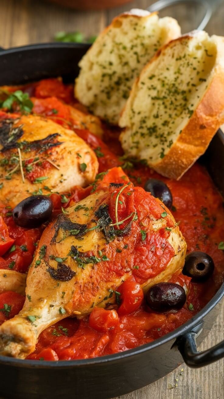 Italian Chicken Cacciatore is the perfect dish for busy weeknights. With tender chicken simmered in a rich tomato sauce and paired with olives and herbs, it’s both hearty and satisfying. Serve it with crusty bread to soak up the delicious sauce!