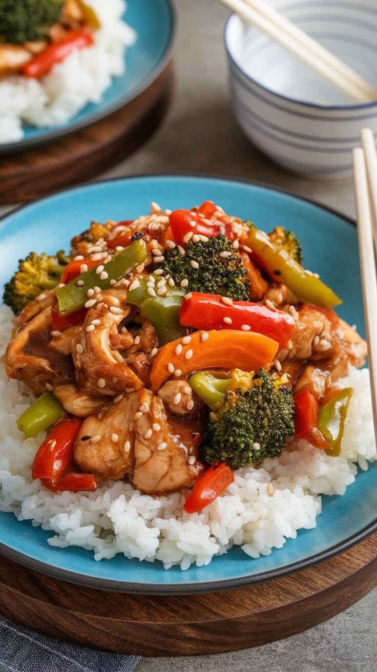 This Teriyaki Chicken Stir-Fry is perfect for busy weeknights when you want something quick and tasty. With colorful veggies and tender chicken, it packs a punch of flavor in just one pan. Serve it over rice, and you've got a meal that everyone will love!